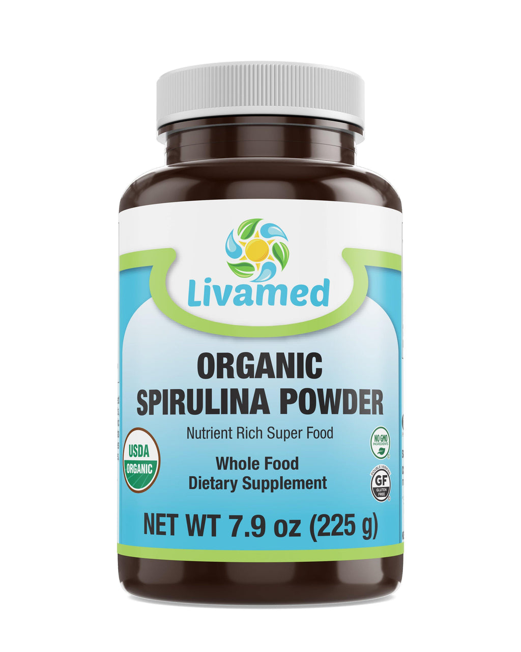 Livamed - Organic Spirulina Powder 7.9 oz Count - Livamed Vitamins