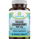 Livamed - Organic Cranberry 500 mg Veg Tabs  30 Count - Livamed Vitamins