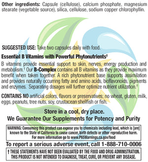 Phytonutrient Based B-Complex Veg Caps  120 Count