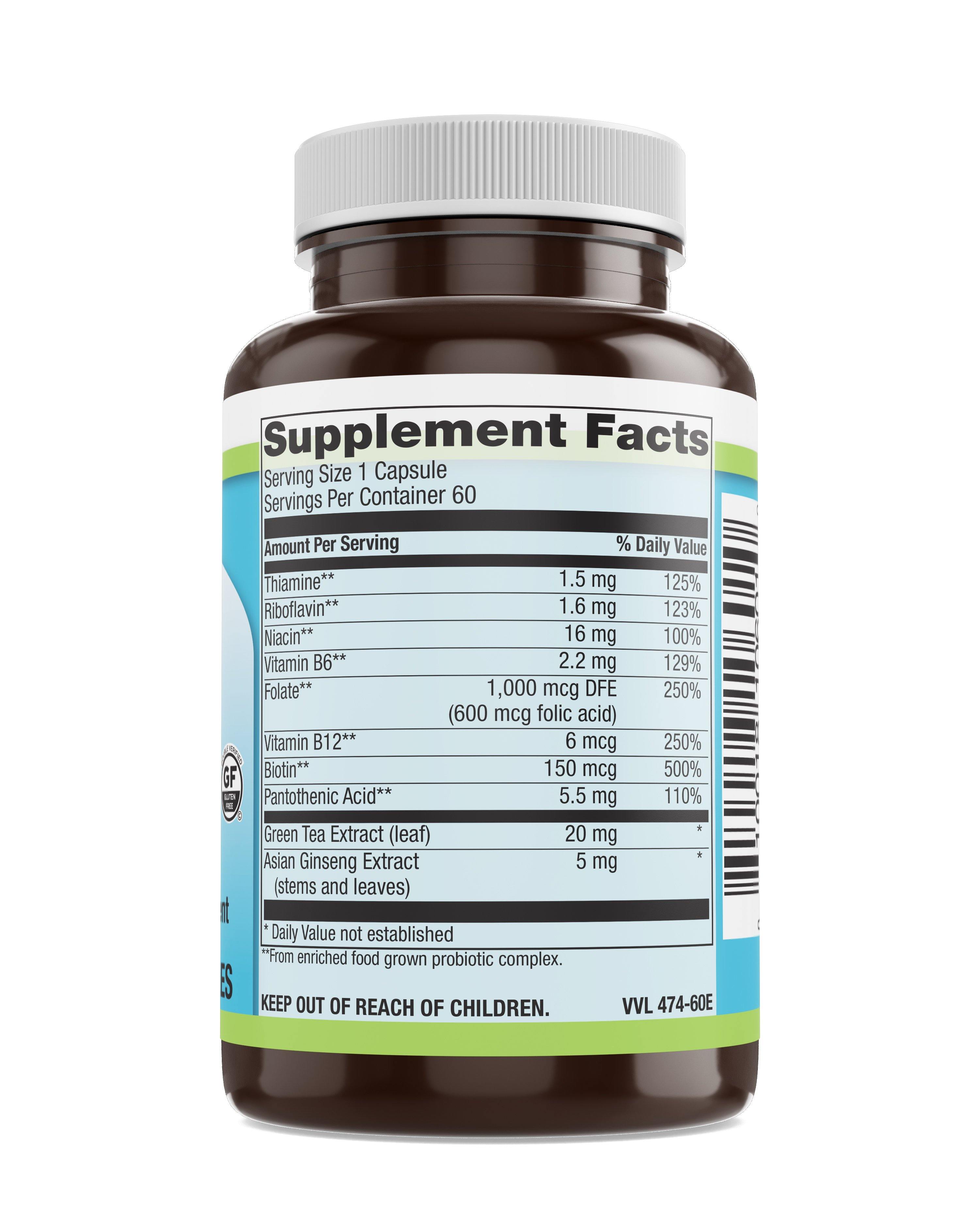 Livamed - B-Complex Veg Caps - Whole Food Essentials   60 Count - Livamed Vitamins