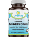 Livamed - Chewable Magnesium 125 mg Veg Wafer 50 Count - Livamed Vitamins