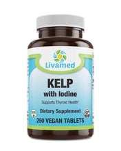 Load image into Gallery viewer, Livamed - Kelp with Iodine Veg Tabs 250 Count - Livamed Vitamins
