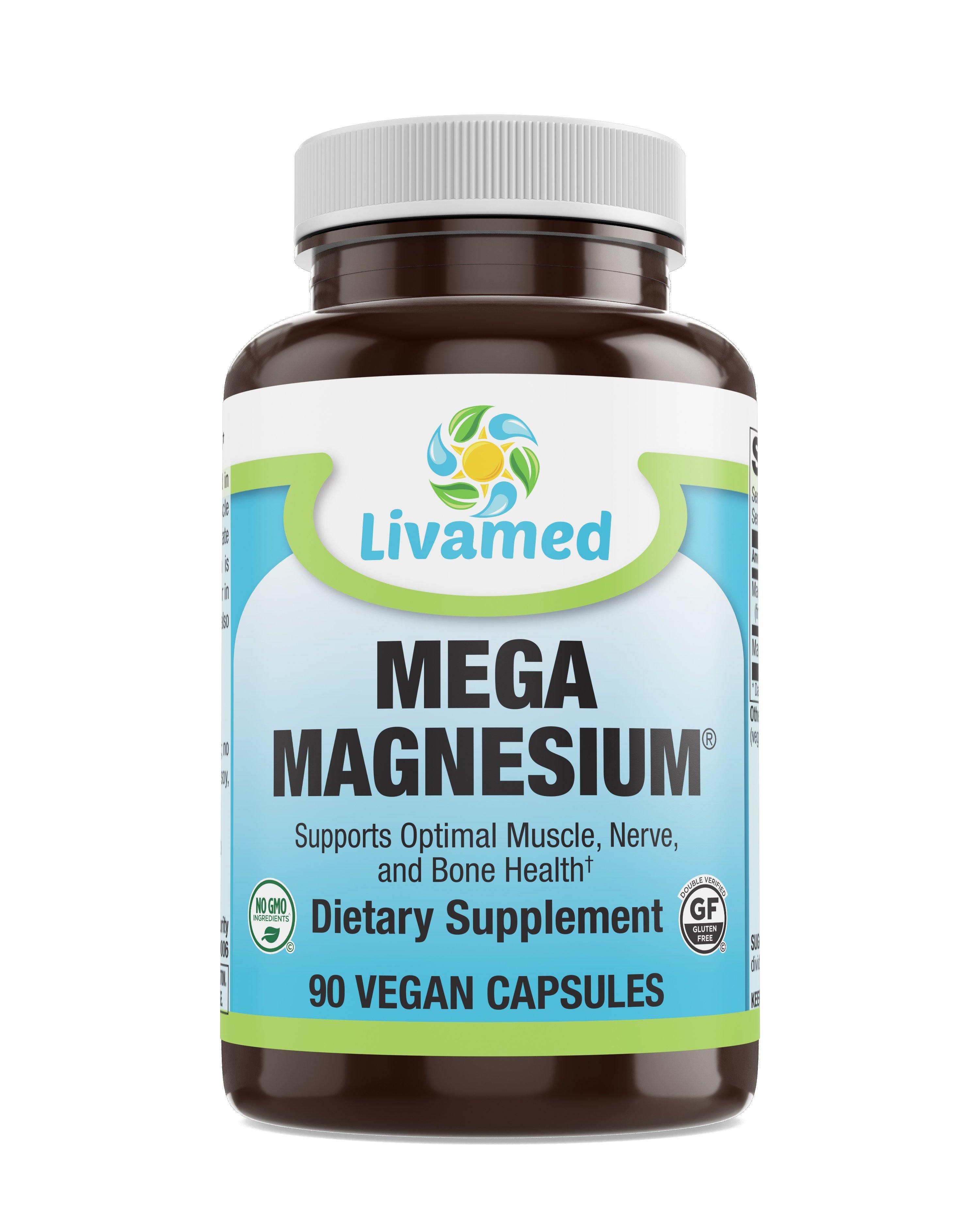Livamed - Mega Magnesium® Veg Caps 90 Count - Livamed Vitamins