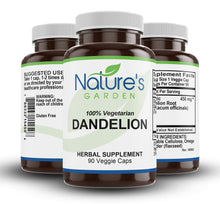 Load image into Gallery viewer, Dandelion Root Supplement - 90 Veggie Caps with Organic Dandelion Root Powder
