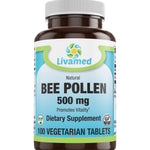 Livamed - Natural Bee Pollen 500 mg Veg Tabs 100 Count - Livamed Vitamins
