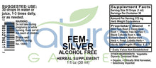 Load image into Gallery viewer, FEM-SILVER (Alcohol Free) - 1 oz Liquid Herbal Formula

