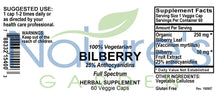 Load image into Gallery viewer, Bilberry - 60 Veggie Caps - Full Spectrum Wild Harvest Bilberry Leaf &amp; Concentrated Extract.

