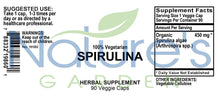 Load image into Gallery viewer, Spirulina - 90 Veggie Caps with 450mg Organic Spirulina Powder - Nature&#39;s Superfood Supplement

