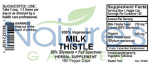 Load image into Gallery viewer, Milk Thistle - 180 Veggie Caps with Organic Milk Thistles and Potent Silymarin Extract
