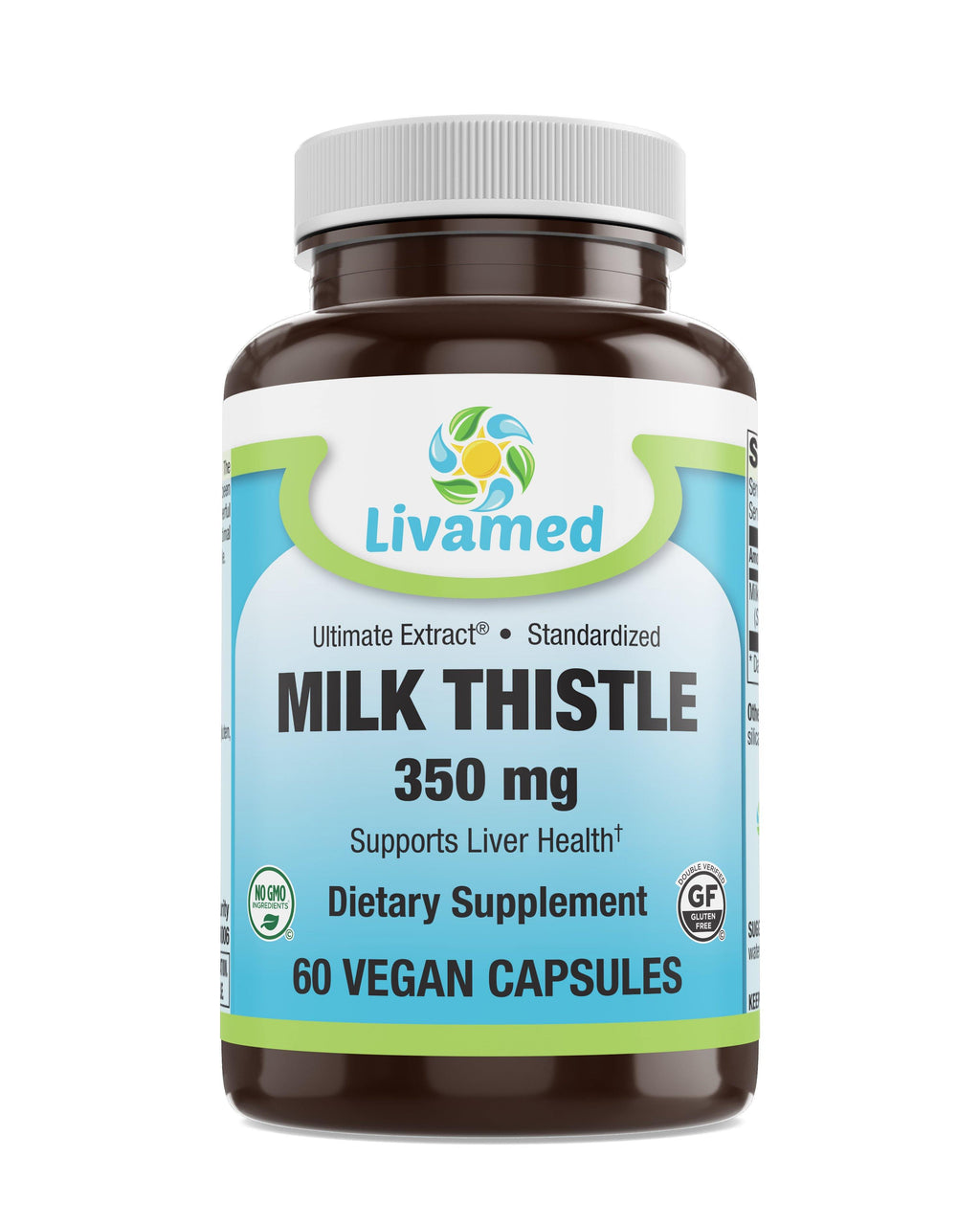 Livamed - Milk Thistle 350 mg Veg Caps 60 Count - Livamed Vitamins