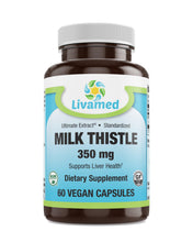 Load image into Gallery viewer, Livamed - Milk Thistle 350 mg Veg Caps 60 Count - Livamed Vitamins
