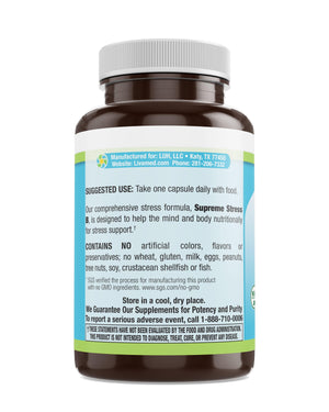 Livamed - Supreme Stress B Veg Caps 100 Count - Livamed Vitamins