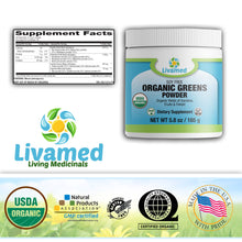 Load image into Gallery viewer, Organic Greens Powder Soy Free 5.8 oz Count
