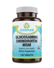 Load image into Gallery viewer, Livamed - Glucosamine Chondroitin MSM Tabs 120 Count - Livamed Vitamins
