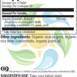 Organic Cranberry 500 mg Veg Tabs  30 Count