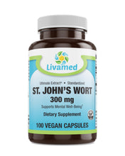 Load image into Gallery viewer, Livamed - St. John&#39;s Wort 300 mg Veg Caps 100 Count - Livamed Vitamins
