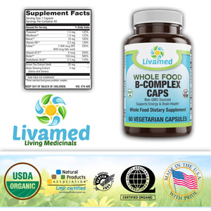 B-Complex Veg Caps - Whole Food Essentials   60 Count