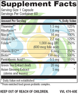 B-Complex Veg Caps - Whole Food Essentials   60 Count