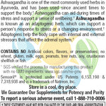 Organic Ashwagandha 500 mg Tab   50 Count