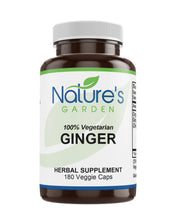 Load image into Gallery viewer, Ginger - 180 Veggie Caps with 1000mg Organic Ginger Root
