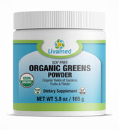 Livamed - Organic Greens Powder Soy Free 5.8 oz Count - Livamed Vitamins