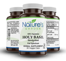 Load image into Gallery viewer, Holy Basil - 60 Veggie Caps with 450mg Organic Holy Basil Tulsi &amp; Holy Basil Extract from India

