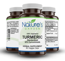 Load image into Gallery viewer, Turmeric - 60 Veggie Caps with Curcumin, Contains 95% Curcuminoids &amp; Piperine Black Pepper Extract
