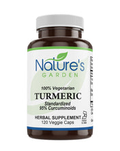Load image into Gallery viewer, Turmeric - 120 Veggie Caps with Curcumin, Contains 95% Curcuminoids &amp; Piperine Black Pepper Extract
