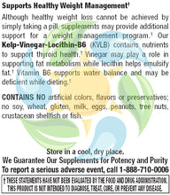 Load image into Gallery viewer, Kelp Vinegar Lecithin B6 (KLVB) Veg Cap 100 Count
