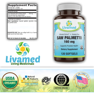 Saw Palmetto 120 mg Softgels 120 Count