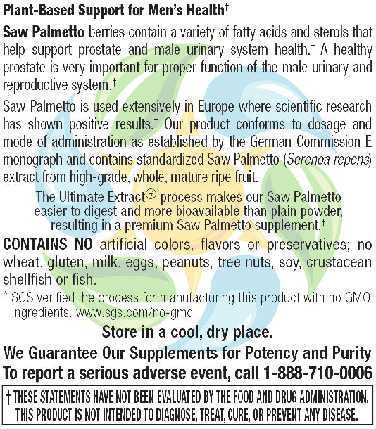 Saw Palmetto 120 mg Softgels 120 Count