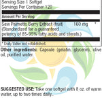 Saw Palmetto 120 mg Softgels 120 Count