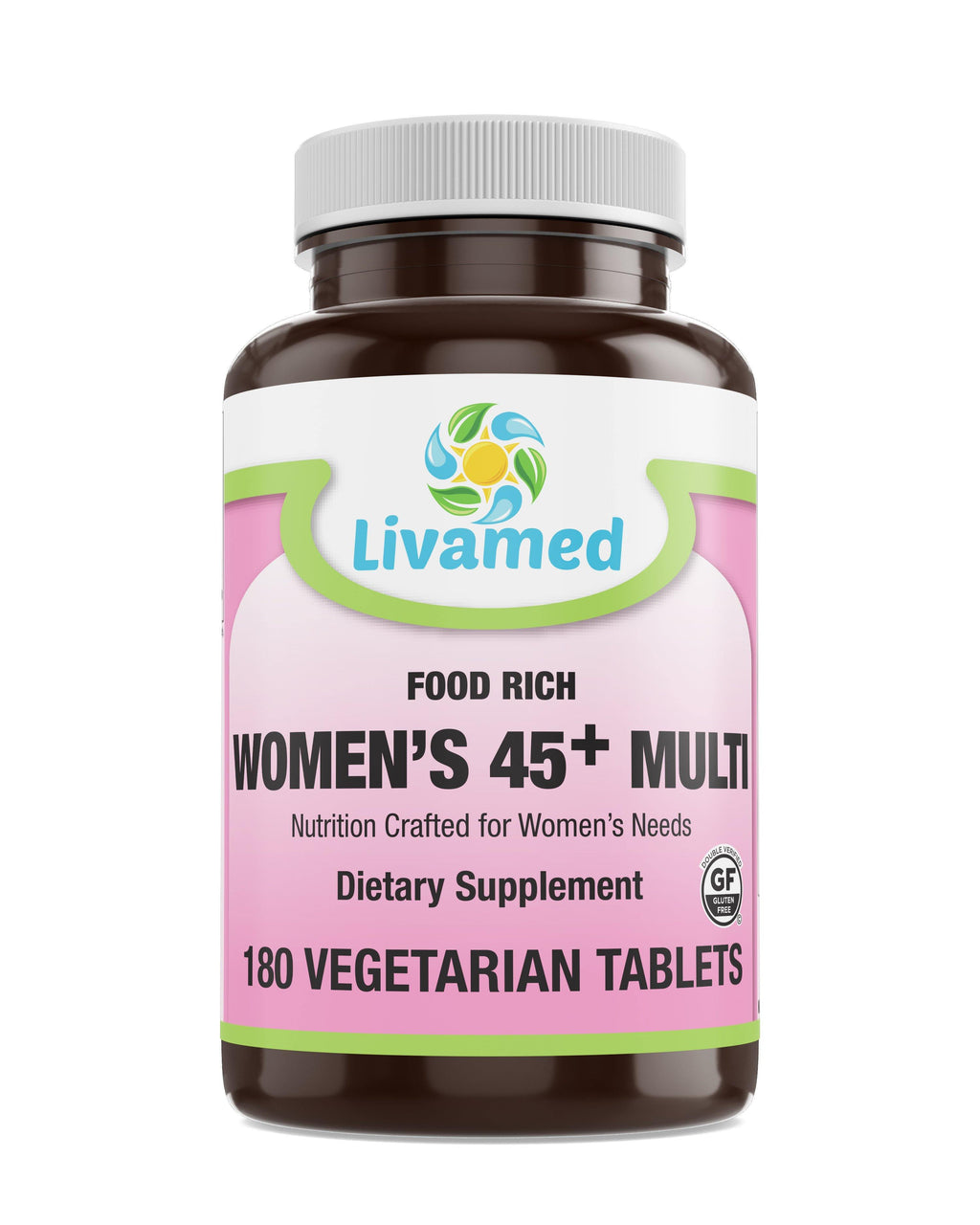 Livamed - Food Rich Women's 45+ Multi Veg Tabs - Livamed Vitamins