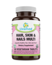 Load image into Gallery viewer, Livamed - Hair, Skin &amp; Nails Multivitamin with Trace Minerals Veg Tabs - Livamed Vitamins
