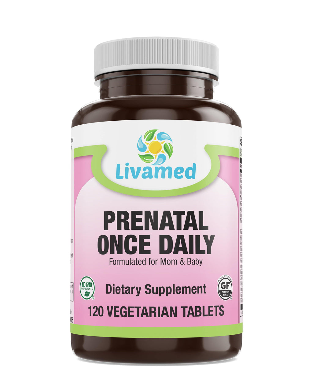 Livamed - Prenatal Once Daily Veg Tabs  120 Count - Livamed Vitamins